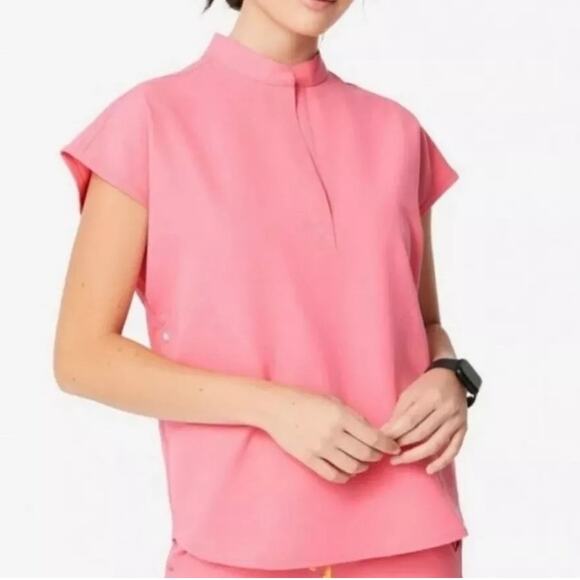 Figs Technical Collection Rafaela Oversized Scrub Top Pink Women's Size XL - Picture 1 of 11